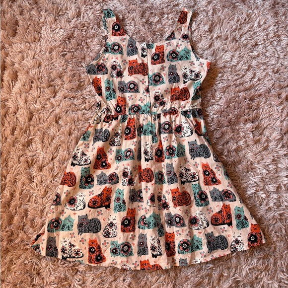 Retrolicious ModCloth Pink Cat Novelty Print Dress Size Medium - Picture 5 of 5